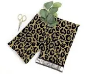 Package Mint Poly Mailers 6 x 9 200 Pack | Waterproof & Tear Resistant Mailing Envelopes for Small Business Supplies | Shipping Bags for Clothes | Cute Shipping Bags for Small Business - Leopard