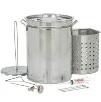 Bayou Classic 1118 32-Quart Stainless Steel Turkey Fryer