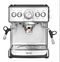 Brim 19 Bar Espresso Maker Machine Model TSK-1859B Silver NEEDS ACCESSORIES