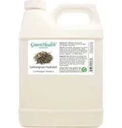 GreenHealth Lemongrass Hydrosol Floral Water 32 fl oz Plastic Jug with Cap (not Oil)