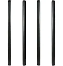 GeilSpace 1" × 2" Pre-Cut Black Metal Pipe, Industrial Steel Fits Standard One Inch Black Threaded Pipes and Fittings - Vintage DIY Industrial Shelving (1" × 2", Black)