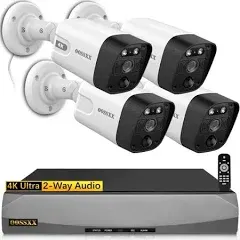 2-Way Audio PoE Outdoor Home Security Camera System