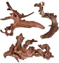 majoywoo Natural Coral Driftwood for Aquarium Decor Fish Tank Decorations, Assorted Driftwood Branch 6-10 inch 3 Pcs, Reptile Decor