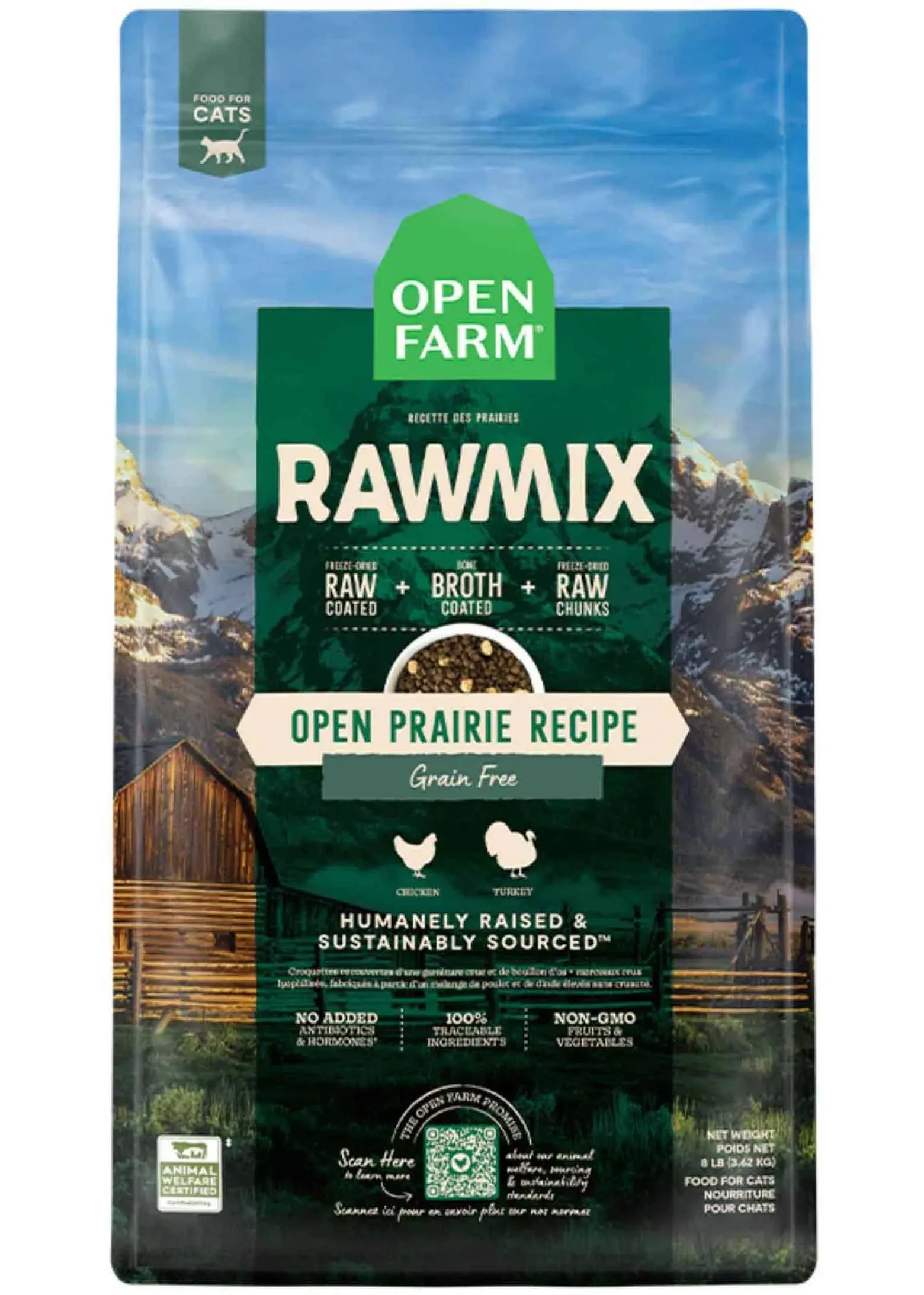 Open Farm Open Prairie Grain-Free RawMix Dry Cat Food