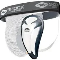 Shock Doctor Jock Strap Supporter with BioFlex Cup Included - Medium, white 