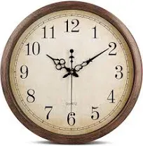  Wall Clock Vintage Wall Clocks Battery Operated Quartz Silent 10 Inch B_bronze