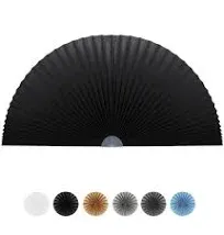 Arch Window Shade Half Circle Arched Non-woven Stick on Cut to Size self Adhesive Light Filtering Half Moon Round Window Covering Pleated Blinds