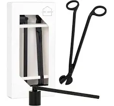 Candle Wick Trimmer and Candle Snuffer Accessory Set – Black