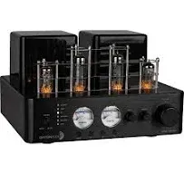 Dayton Audio HTA100BT Hybrid Stereo Tube Amplifier with Bluetooth USB Aux Phono in Sub Out 100W