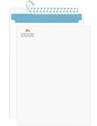 100 9 x 12 SELF Seal Security White Catalog Envelopes - 28lb - Security Tinte...