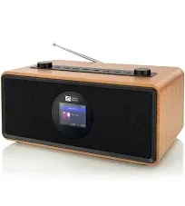 O Ocean Digital Ocean Digital Wr-860 FM Wi-Fi Internet Radio with Stereo Speakers, Alarm Clock, Sleep Timer, Line Out, Aux in, Stress Relief, Relaxat