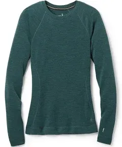 Smartwool Womens Classic Thermal  Base Layer Crew Twilight Blue Heather