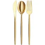 120 Pack Gloss Cutlery Set | Gold 40/40/40