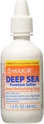 Major Deep Sea Premium Saline Nasal Moisturizing Spray 1.5 Oz  Exp 03/2025