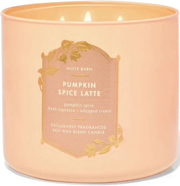 🎃☕️🕯NWT‼️ Bath &amp; Body Works &quot;Pumpkin Spiced Latte&quot; 3-wick Candle