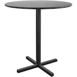 Cosco 24 inch Round Indoor/Outdoor Steel Bistro Table - Black