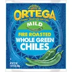 Ortega Whole Green Fire Roasted Chiles - 27 oz can