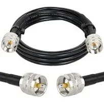 PL259 UHF Cable 15ft CB Coax Cable RG58 CB Cable UHF Male to Male for CB Radi...