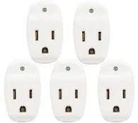 Surge Tap Mini 5-Pack, 1-Outlet Grounded Surge Protector Adapter, 640 Joules,...