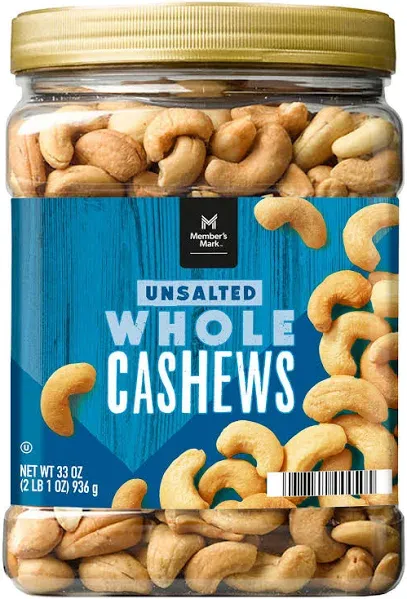 Member's Mark Unsalted Whole Cashews