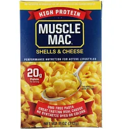 Muscle Mac Shells High Protein Pasta, Cheese (11 oz)