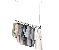 Adjustable Hanging Closet Rod Extender Hanging Rod Closet Hanging Organizer H...