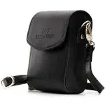 MegaGear MG700 Leather Camera Case with Strap Compatible with Panasonic Lumix DC-ZS80, DC-ZS70, DMC-LX10, DMC-ZS60, DMC-ZS100 - Black