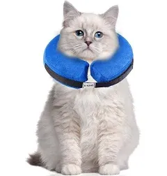 Bencmate Protective Inflatable Soft Dog Collar Cone MEDIUM Blue Recovery Surgery