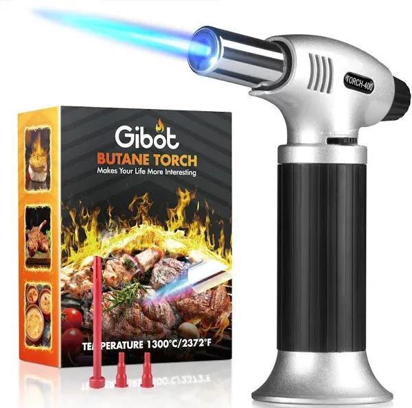 Butane Torch,Kitchen Torch Cooking Torch Creme Brulee Torch, Refillable Adjus...