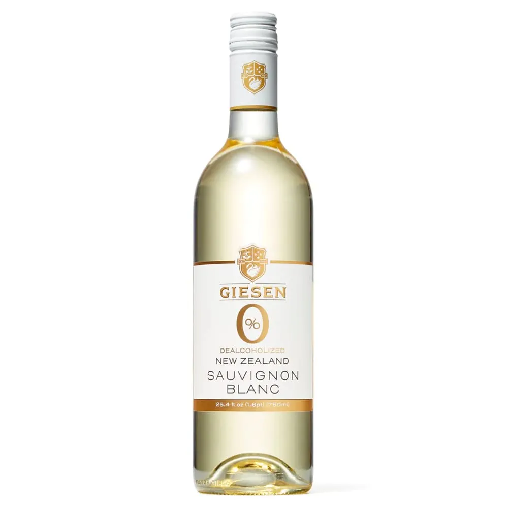 Giesen Dealcoholized Sauvignon Blanc, Non-Alcoholic White Wine, Fresh Aromatics, Crisp, Clean Flavors, Marlborough, New Zealand, 750ml (750ml, 1)