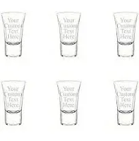 Personalized Set of 6 Shot Glasses