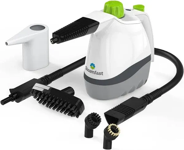 Steamfast SF-210 Handheld Steam Cleaner with 6 Accessories Included to Remove Dirt, Grime, Grease, White