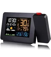 Projection Alarm Clock with Outdoor Sensor,Persona<wbr/>l Weather Station for Bedro...