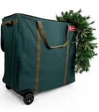 Treekeeper Rolling Multi Use Christmas Decoration Storage Bag with Wheels