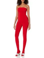 Norma Kamali Strapless Catsuit with Footsie