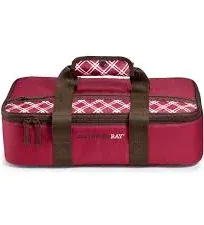 Rachael Ray Lasagna Lugger, Thermal Insulated Casserole Carrier for Hot or Cold Food, Lugger Tote for Pockluck, Parties, Picnic, and Cookouts, Fits 9" x 13" Baking Dish, Burgundy