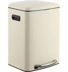 happimess Marco Rectangular 10.6-Gallon Double Bucket Trash Can with Soft-Close Lid