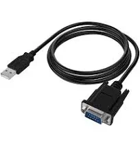 SABRENT USB 2.0 to Serial (9-Pin) DB-9 RS-232 Converter Cable, FTDI Chipset, Hexnuts 6 Feet (SBT-FTDI)