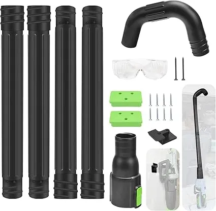 Gutter Cleaning Attachment Replaces AGC1000 Cleaning Kit & Mounting Bracket Kit for EGO 530CFM 580CFM 575CFM 650CFM 615CFM LBX6000, W/Battery Holders - Easily Clear Leaves And Debris From Gutters