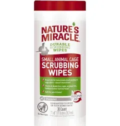 Natures Miracle Small Animal Cage Scrubbing Wipes 30CT