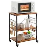 Mr Ironstone Baker's Rack Kitchen Microwave Cart