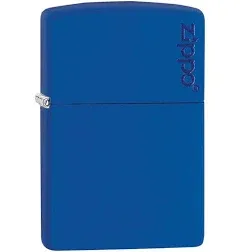 Zippo Logo Royal Blue Matte Lighter