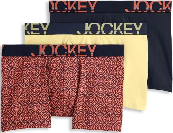 Jockey Men's ActiveStretch 4" Boxer Brief - 3 Pack