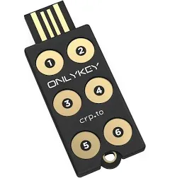 Onlykey Onlykey Fido2 / U2F Security Key And Hardware Password Manager | Universal Two Factor Authentication | Portable Professional Grade Encryption | Pgp/Ssh/Yubikey Otp | Windows/Linux/Mac Os/Andr