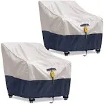 Time Forest 2 Pack Outdoor Chair Covers 100% Waterproof Patio Furniture Covers,600D Oxford Heavy Duty Patio Chair Covers for Outdoor Furniture,Lawn Garden Yard Furniture Cover, 34Wx39Dx34H Inch