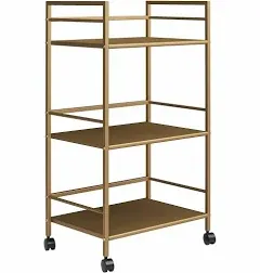 Novogratz Utility Cart 29.92&#034;X16.81&#034;X<wbr/>11.42&#034; 3-Shelves+Whee<wbr/>ls+Indoor+Ligh<wbr/>tweight