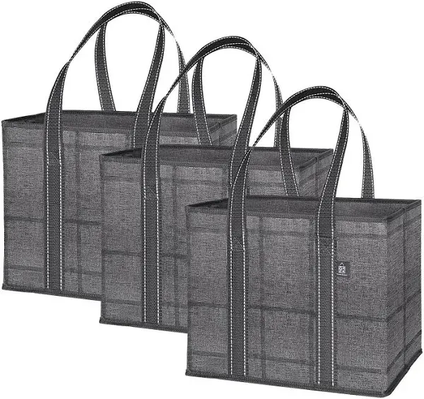 3-Pack Reusable Grocery Shopping Bags