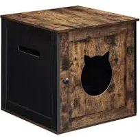 FEANDREA Cat Litter Box Furniture, Hidden Litter Box Enclosure Cabinet with Cat