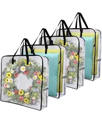 4 Pack Moving Bags, Wreath Storage Bag, Garland Container, Moving and Packing...