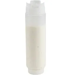 FIFO Inverted Plastic Squeeze Bottle with Refill and Dispensing Lids